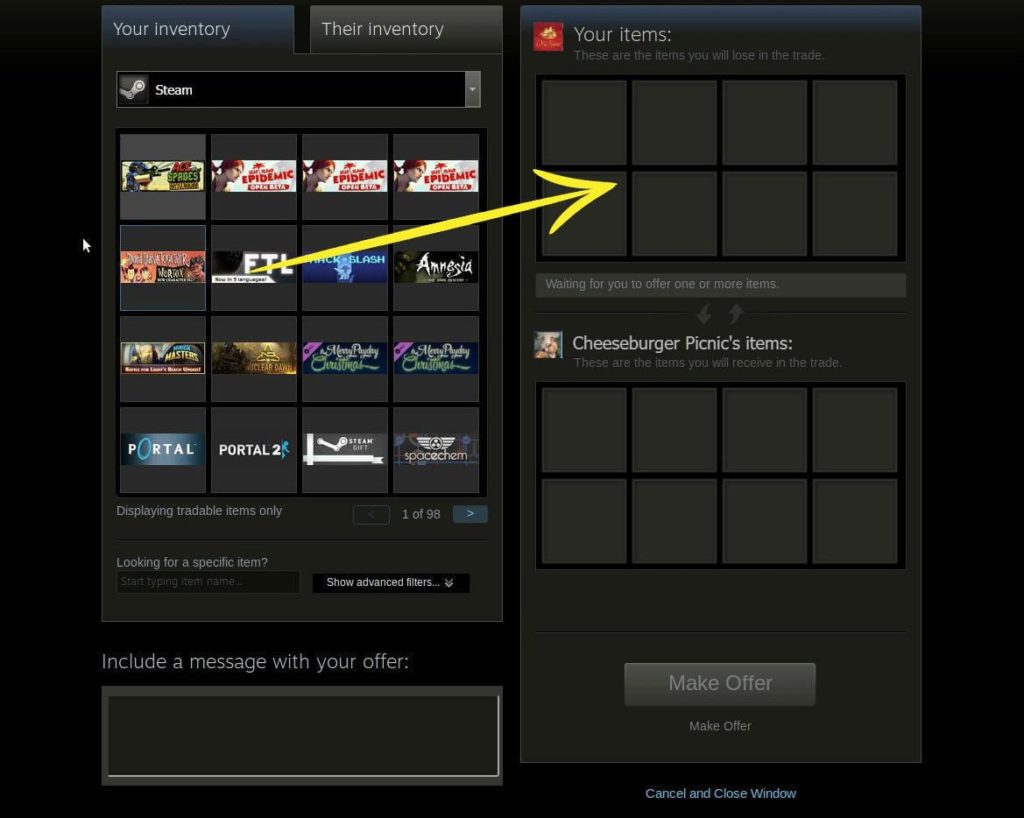 steam trade offer