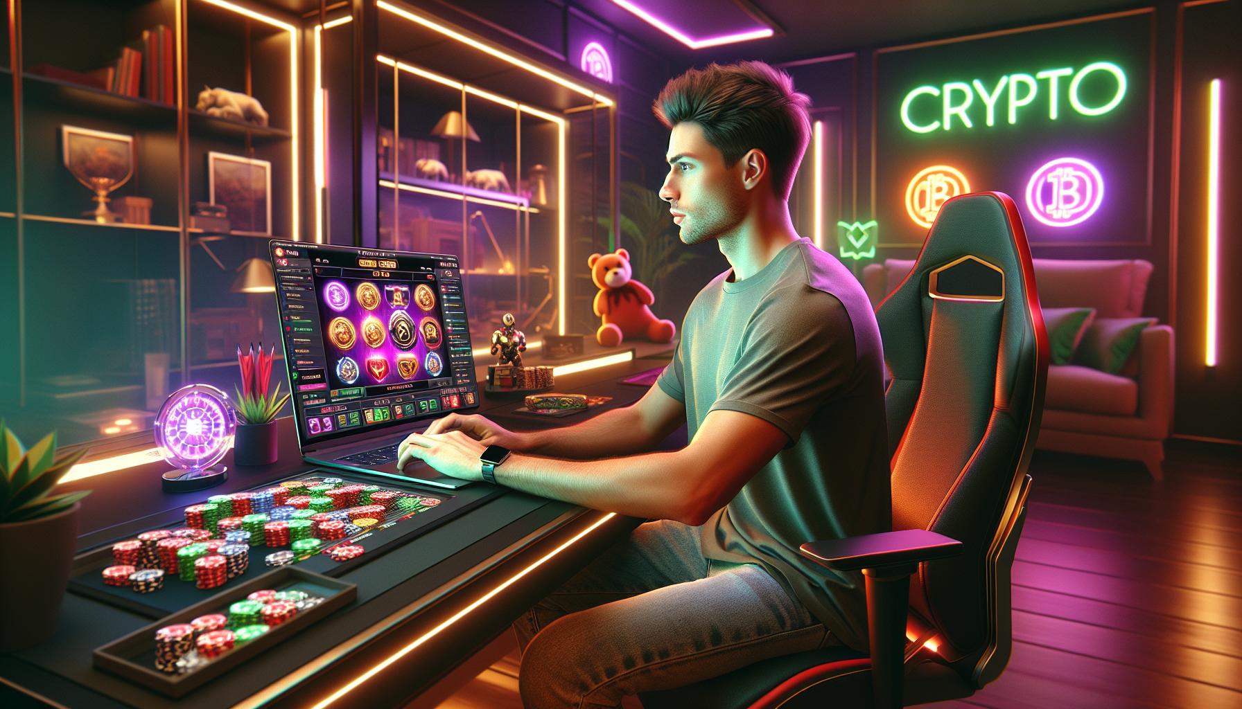 crypto gambling background